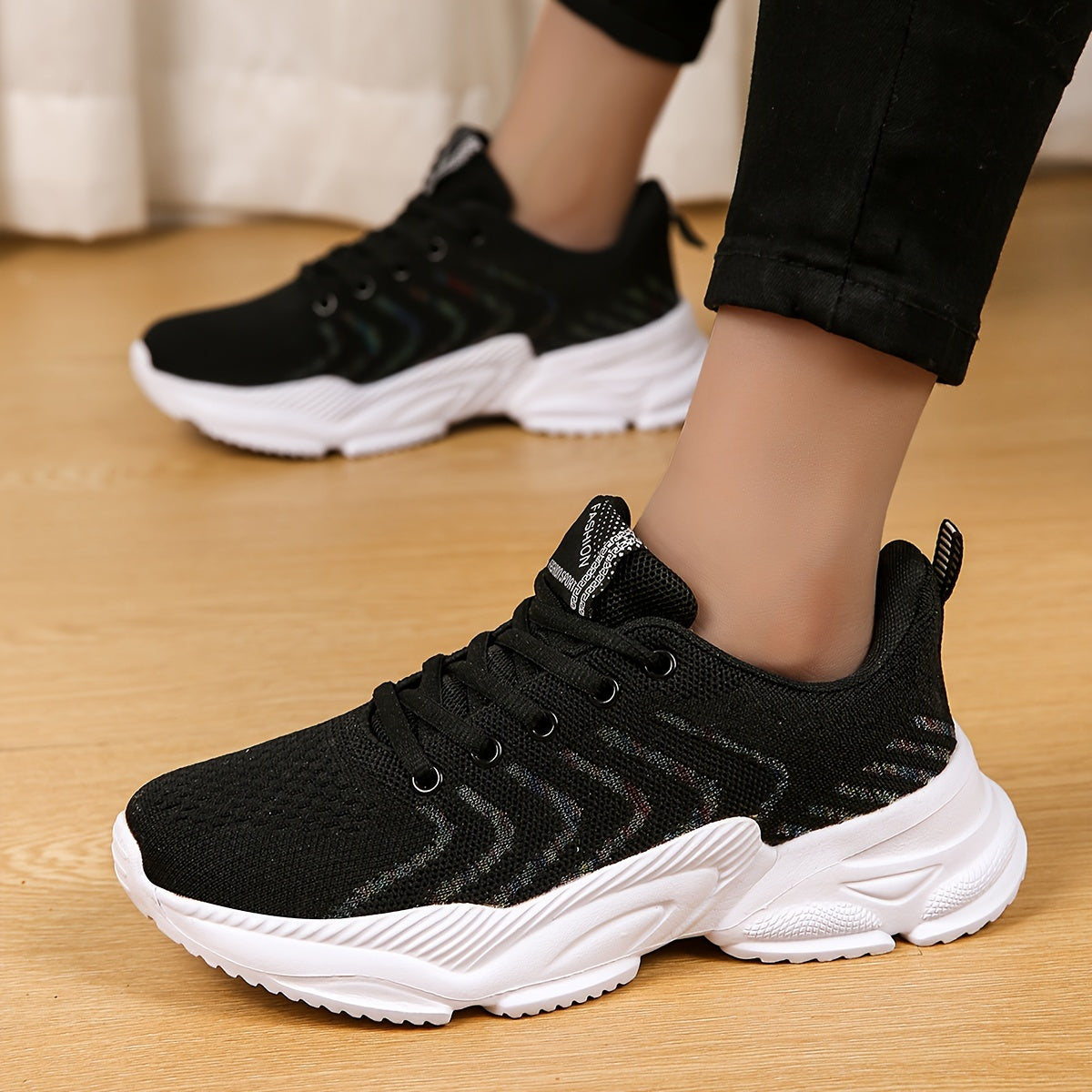 Women's Lightweight Walking Shoes Lace Up Mesh Sneakers