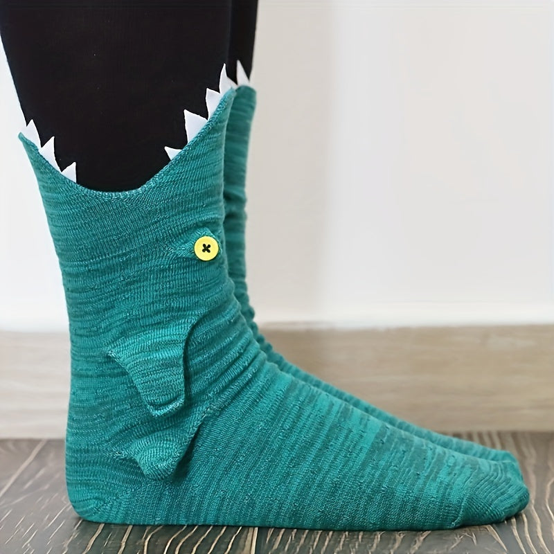 Christmas Crocodile Knit Cuff Socks Hand Knitted Winter War