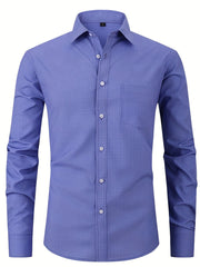 Men's Plaid Casual Shirt Long Sleeves Regular Fit