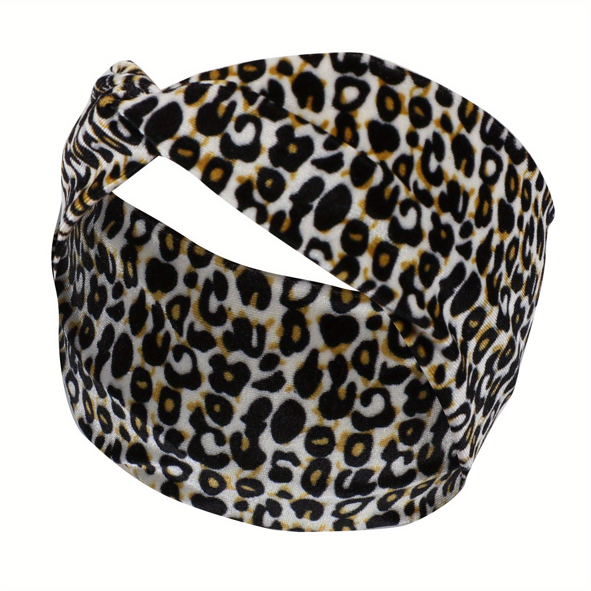 Leopard Print Wide Brim Headband Plus Velvet Hair Band