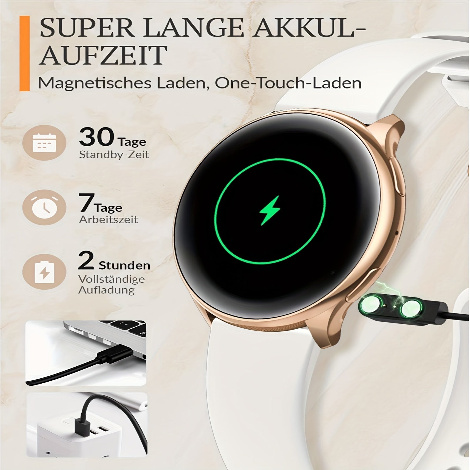 Smart Watch For Women 3 Compatible Calls IP68 Fitness Tracker