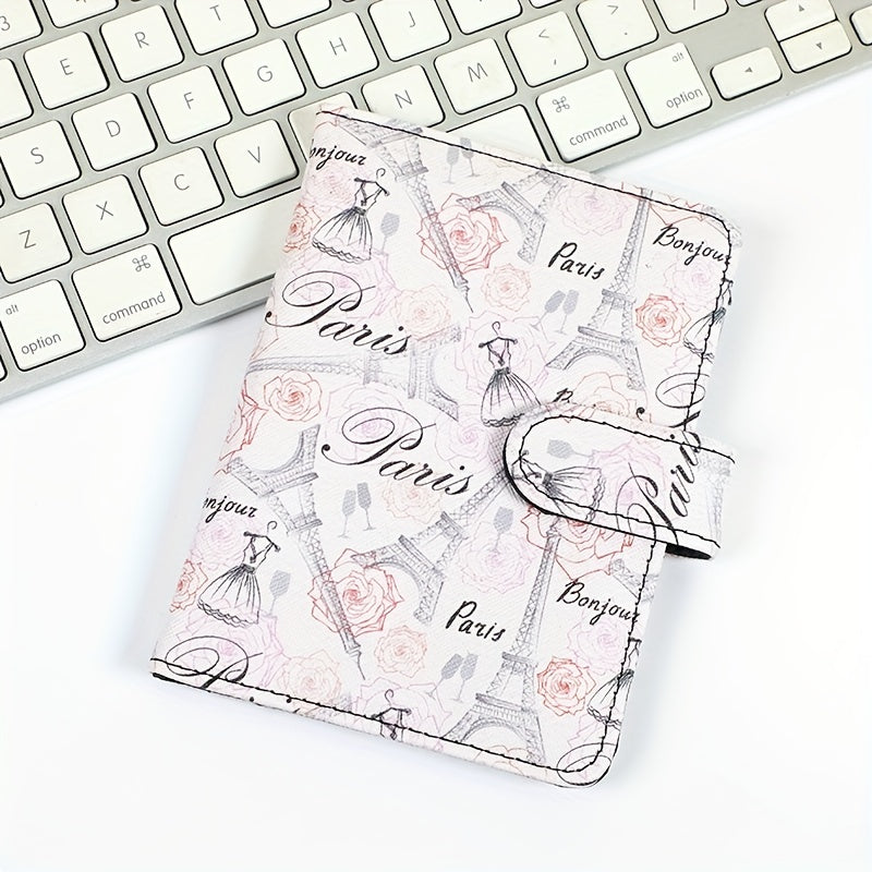Floral Pattern PU Leather Passport Holder Functional Case