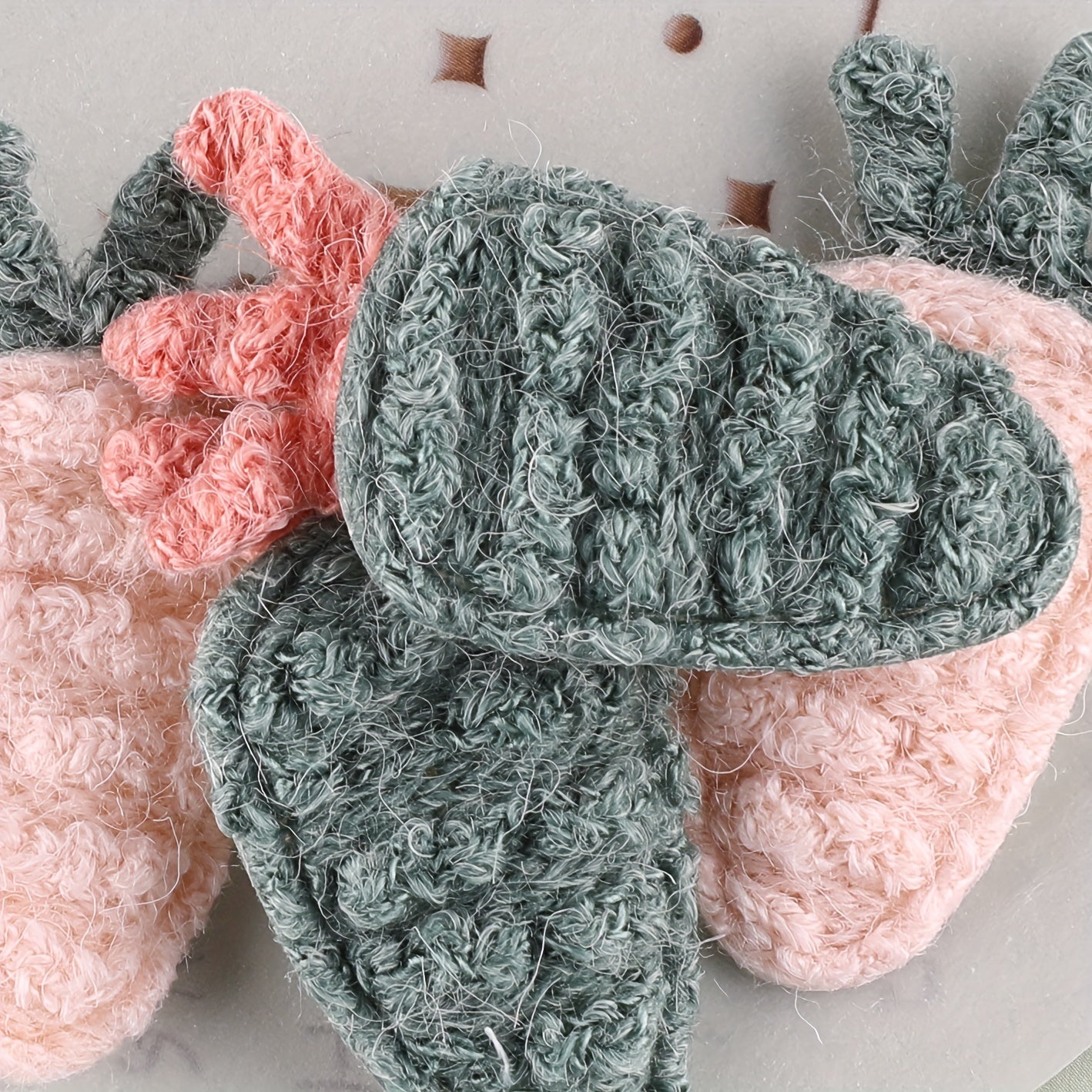 5pcs Plush Carrot Hair Accessories Patches for Girls Clothing Coat DIY