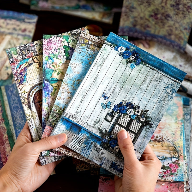 50pcs Alice Series Double-sided Material Photo Book Retro Diary