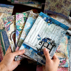 50pcs Alice Series Double-sided Material Photo Book Retro Diary