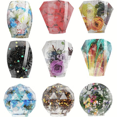 10pcs Resin Wine Bottle Stoppers Silicone Molds Set