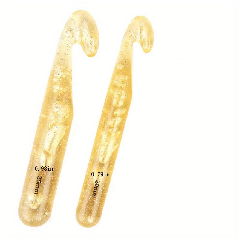 Transparent Crystal Crochet Hook Set for DIY Knitting Sweater