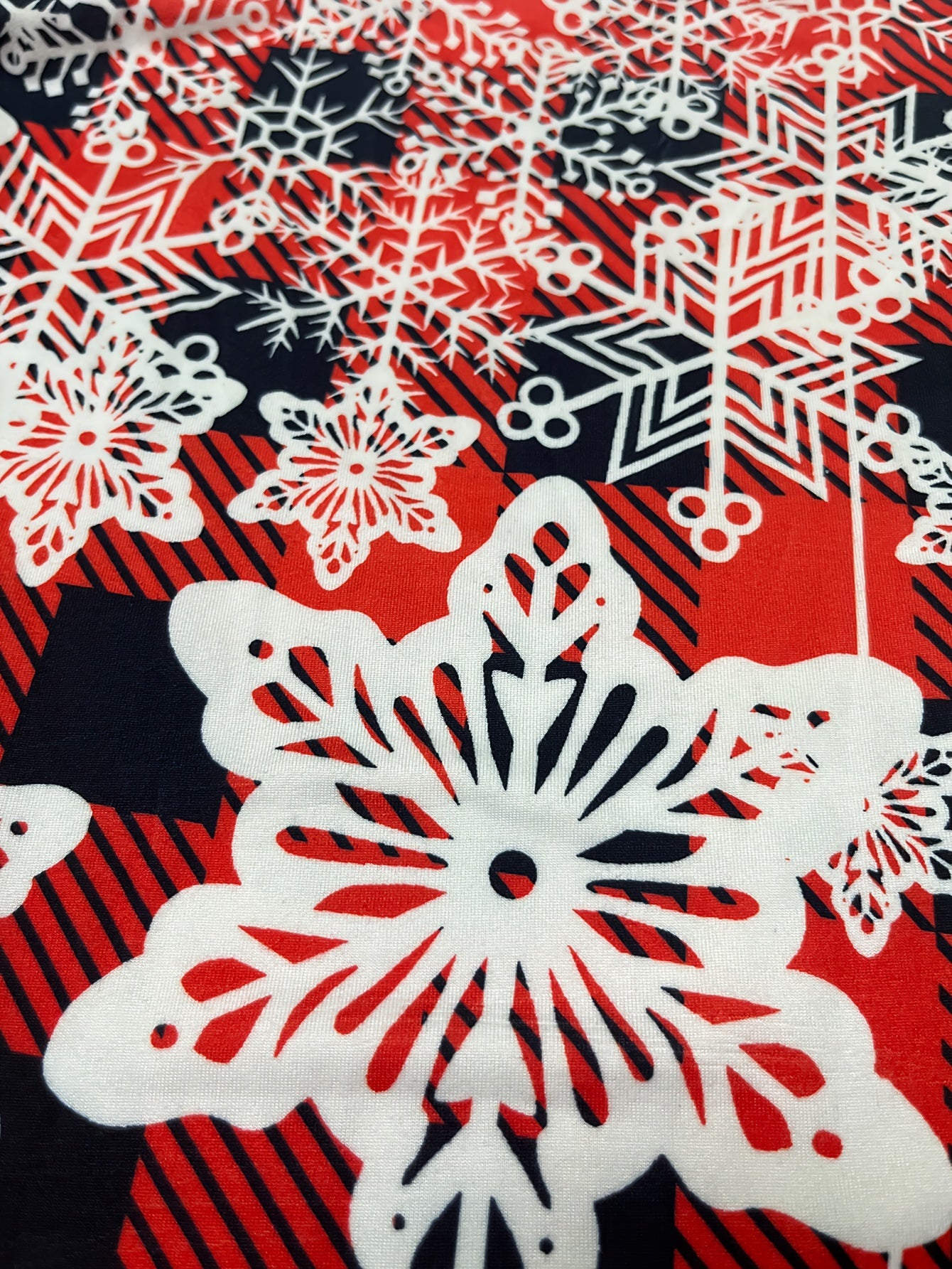  Christmas Leggings Plaid & Ombre Snowflake High Rise