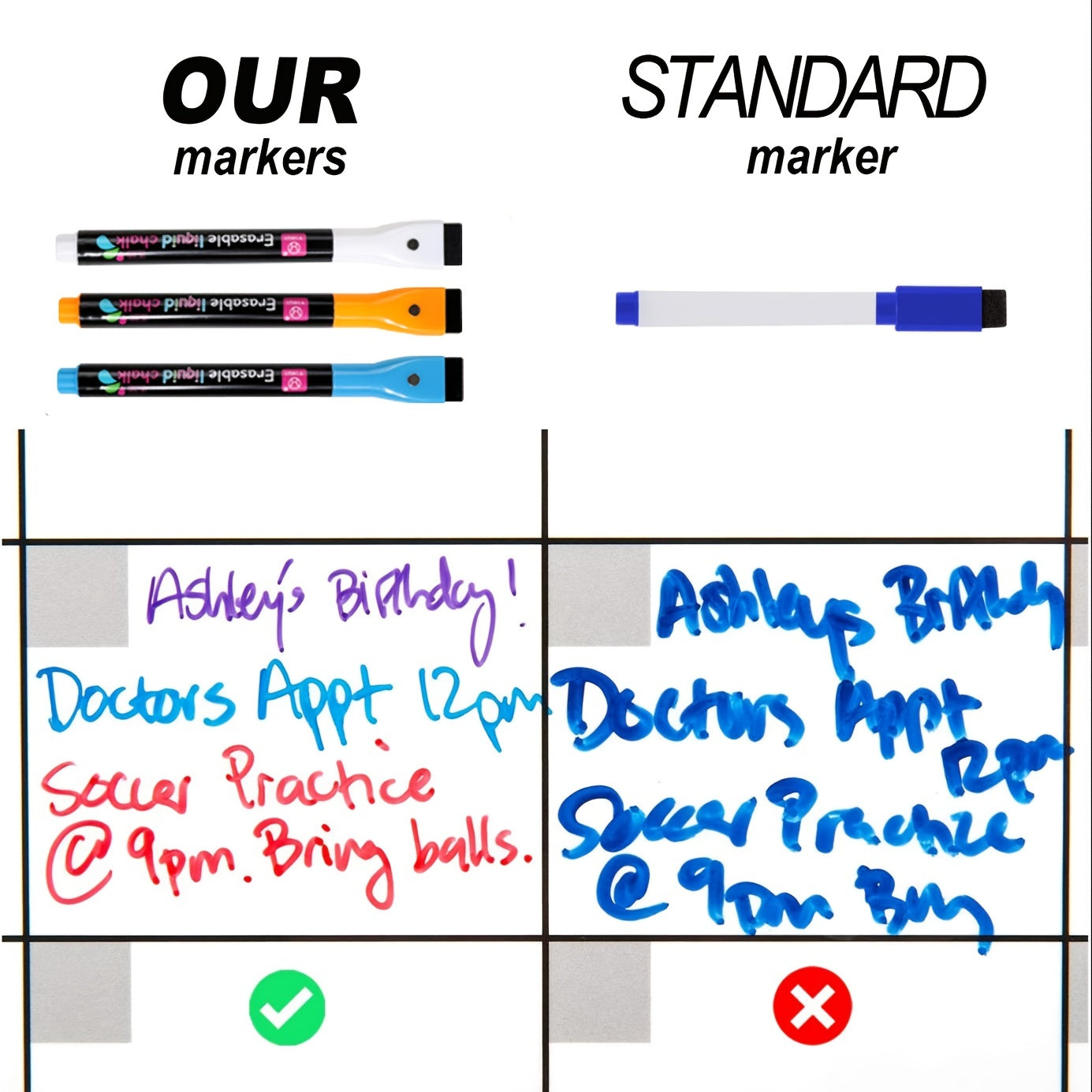 Magnetic Dry Erase Calendar For Fridge 17 x11 - Monthly Board Calendar