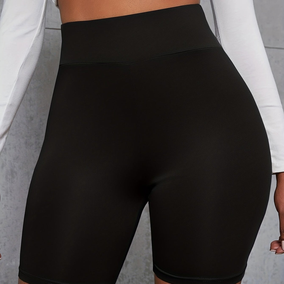  Women's High Rise Stretch Fitness Shorts