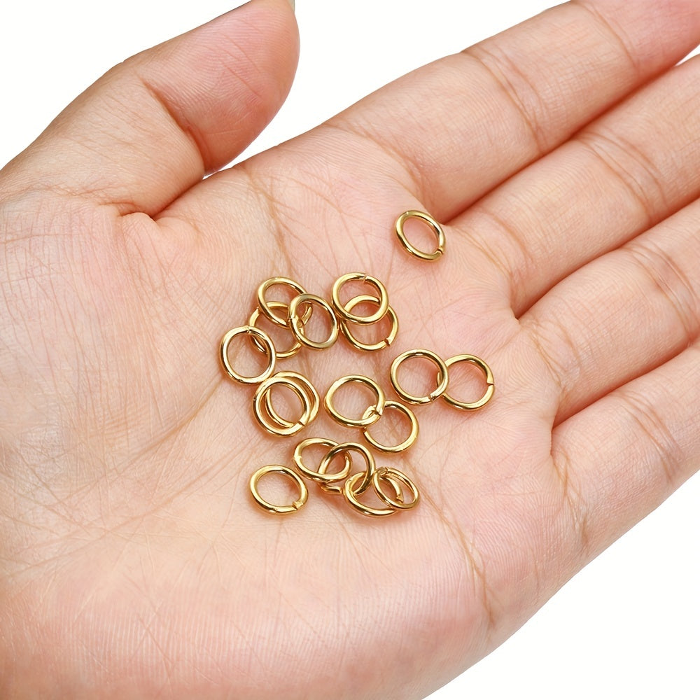 100pcs Stainless Steel Split Rings Openable Rings Connectors 10mm