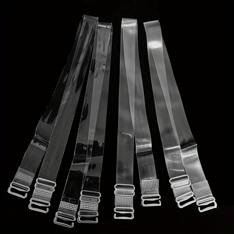 6pcs Transparent Shoulder Straps Invisible Adjustable Underwear Straps