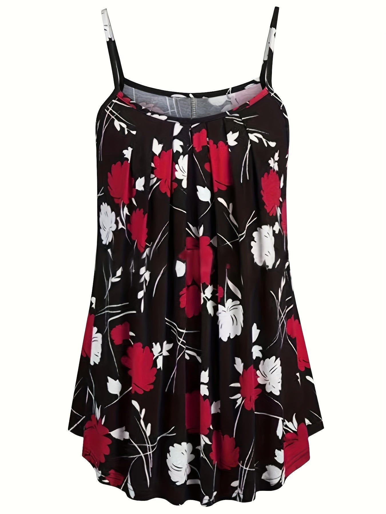  Floral Print Stretch Cami Top