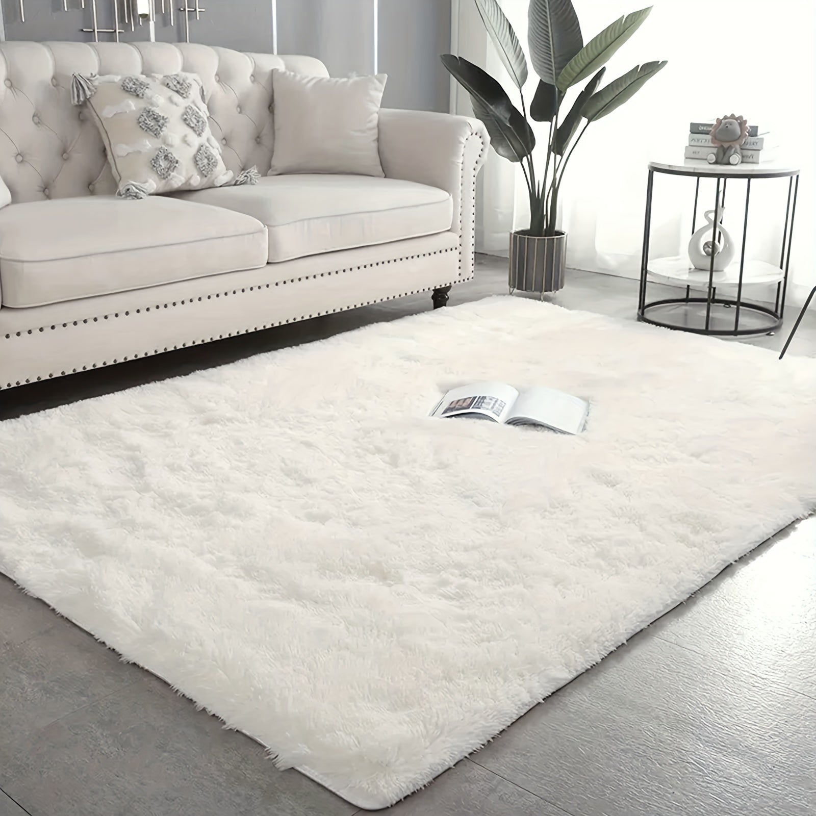 Ultra Soft Plush Rug Non Slip Fluffy Shaggy Rug Waterproof Throw Rugs