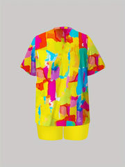  Tie Dye Tee & Solid Shorts Set