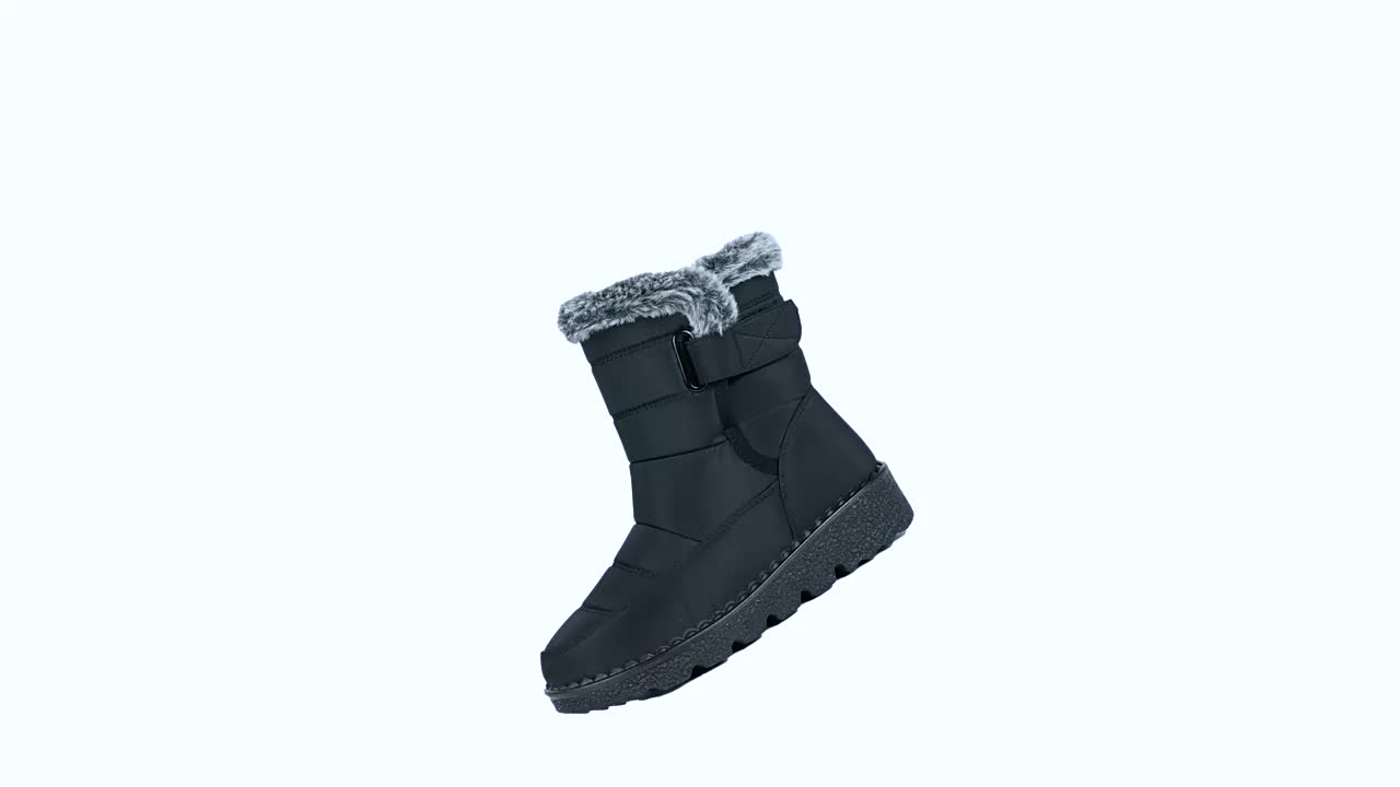 Women's Winter Fleece Snow Boots Fur Lined Warm Ankle Boots