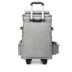 Rolling Pet Carrier For Dogs 2 Compartments & Wheels