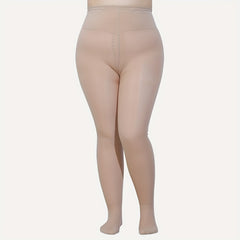  Two Tone Plush Lined Fishnet Pantyhose