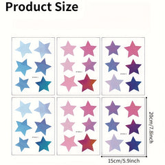 6Pcs Colorful Star Bathtub Stickers Waterproof Bathroom Accessories