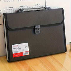 13-Pocket File Organizer with Handle, Expandable Plastic Folder