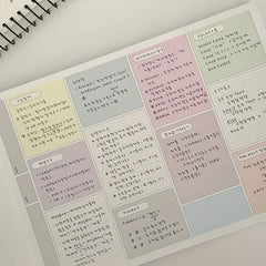 B5 Grid Tear off Paper Book, 30 Sheets, Student Memo Notebook