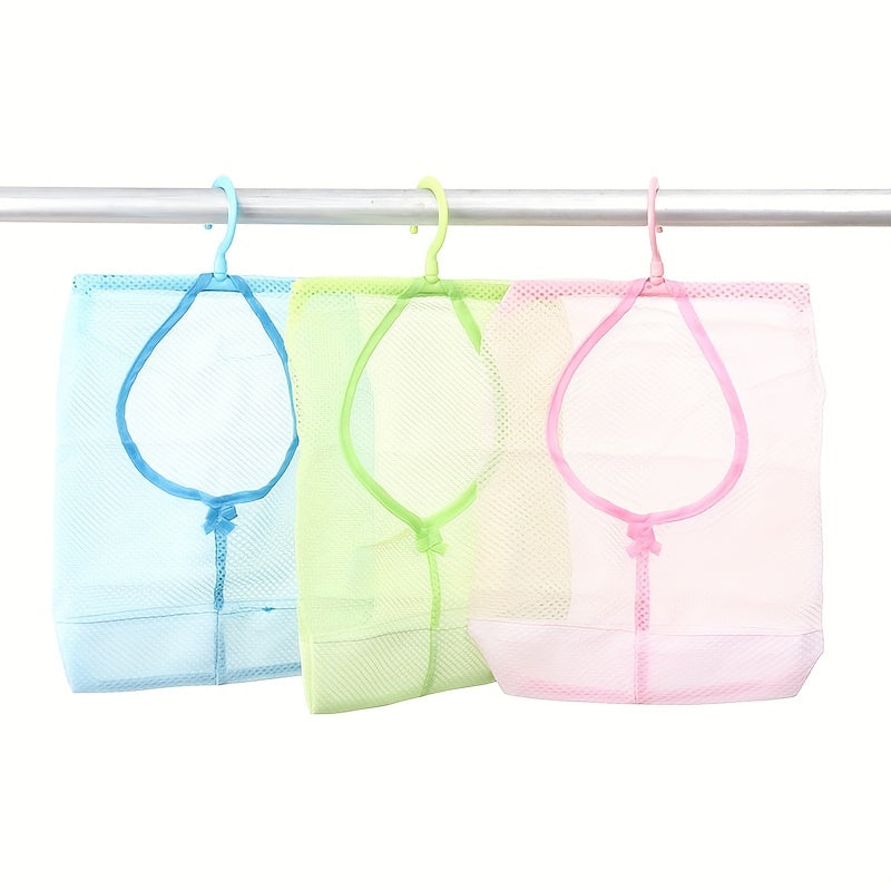 Mesh Hanging Storage Bag for Kitchen Bathroom Foldable Organizer