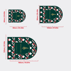 Christmas Pattern Rubber Fabric Non-slip Rug