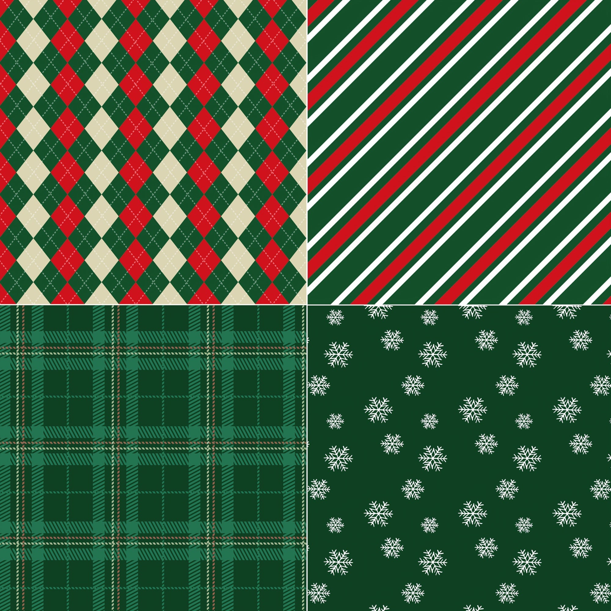 Christmas Scrapbook Paper Pad 24 Sheets 160gsm Single Sided Pattern Paper