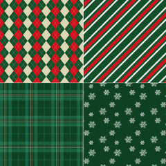 Christmas Scrapbook Paper Pad 24 Sheets 160gsm Single Sided Pattern Paper