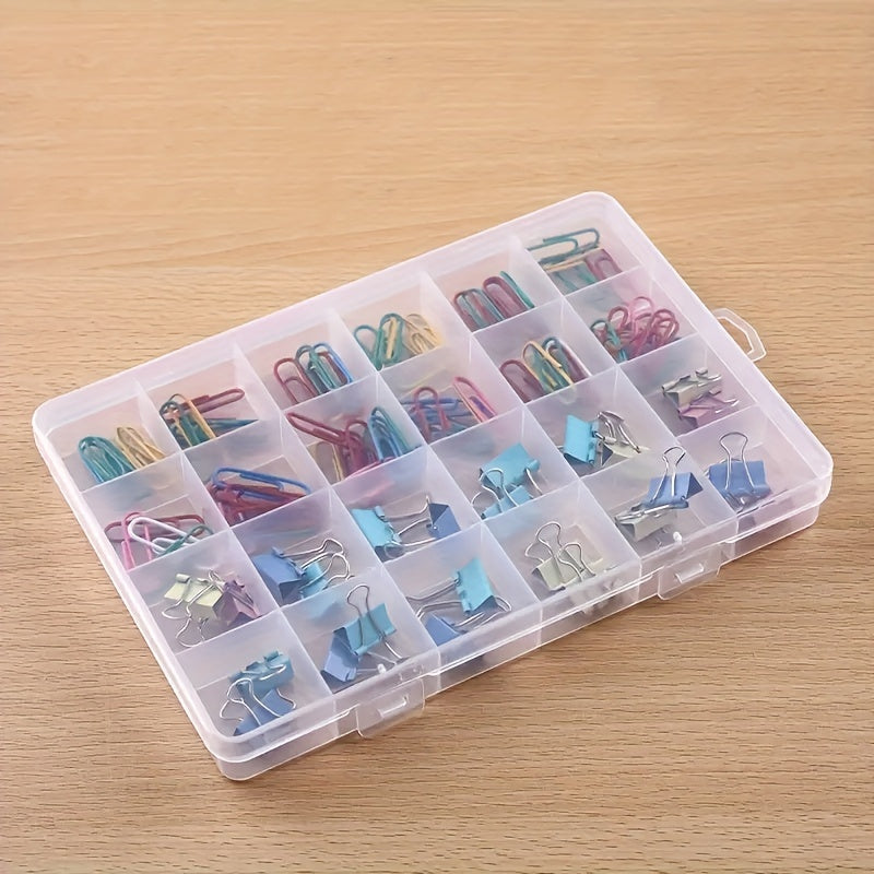 1pc Hardware Parts Sub grid Box With Lid Fixed Grid Plastic Storage Box