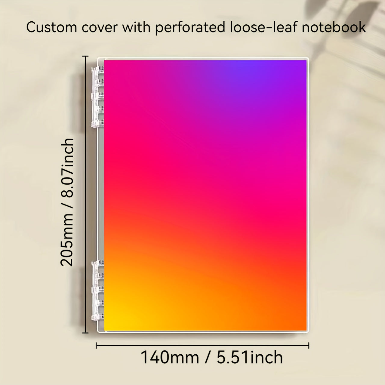 Custom Cover Spiral Notebook Soft Cover Water Resistant Plain Paper