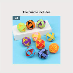 3Pcs Folding Magic Snake Ruler Puzzle Educational Toy Kids Birthday Party Favors