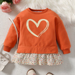 Girls Love Print Crew Neck Sweatshirt