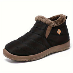 Women's Fluffy Ankle Boots Soft Sole Platform Plush Lining Warm Winter