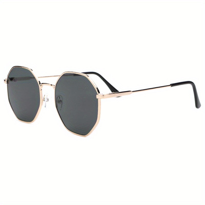 Men's Metal Frame Sunglasses Geometric Design