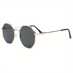 Men's Metal Frame Sunglasses Geometric Design