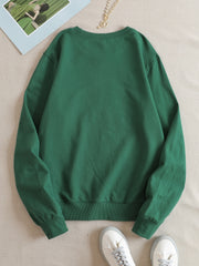 Bee Graphic Sweatshirt Crew Neck Pullover Casual Tops For Fall & Winter