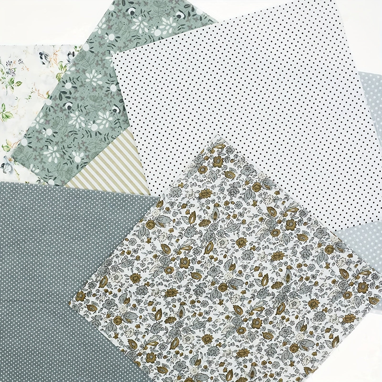 7pcs Cotton Fabric DIY Patchwork Bundle Fat Quarter Quilt Squares