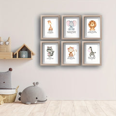 Watercolor Style Small Animals Poem Poster - Modern Art Decor