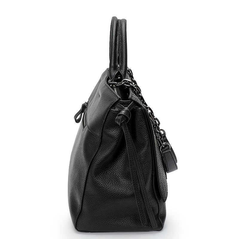 Snakeskin Pattern Handbag Women's Leather Satchel Purse For Office