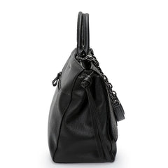 Snakeskin Pattern Handbag Women's Leather Satchel Purse For Office