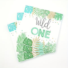 20pcs Wild One Napkins Jungle Safari 1st Birthday Party Supplies