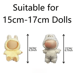 Labubu Cartoon Skirt Set Doll Clothes for 17Cm Dolls