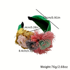 Colorful Boho Tassel Flower Headband for Women