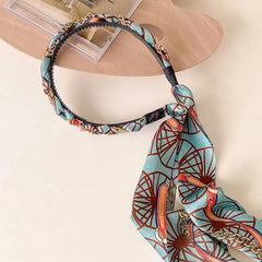 Vintage Long Ribbon Headband Satin Silk Hairband