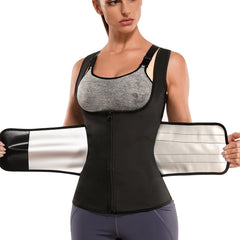 Zipper Shaping Tank Top Waist Trainer Tummy Control Open Bust Top