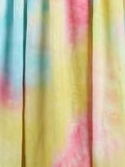  Women's Tie Dye Long Sleeve Ruched Dress