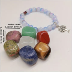 7 Chakras Natural Polished Stones Healing Crystals Bracelet Set