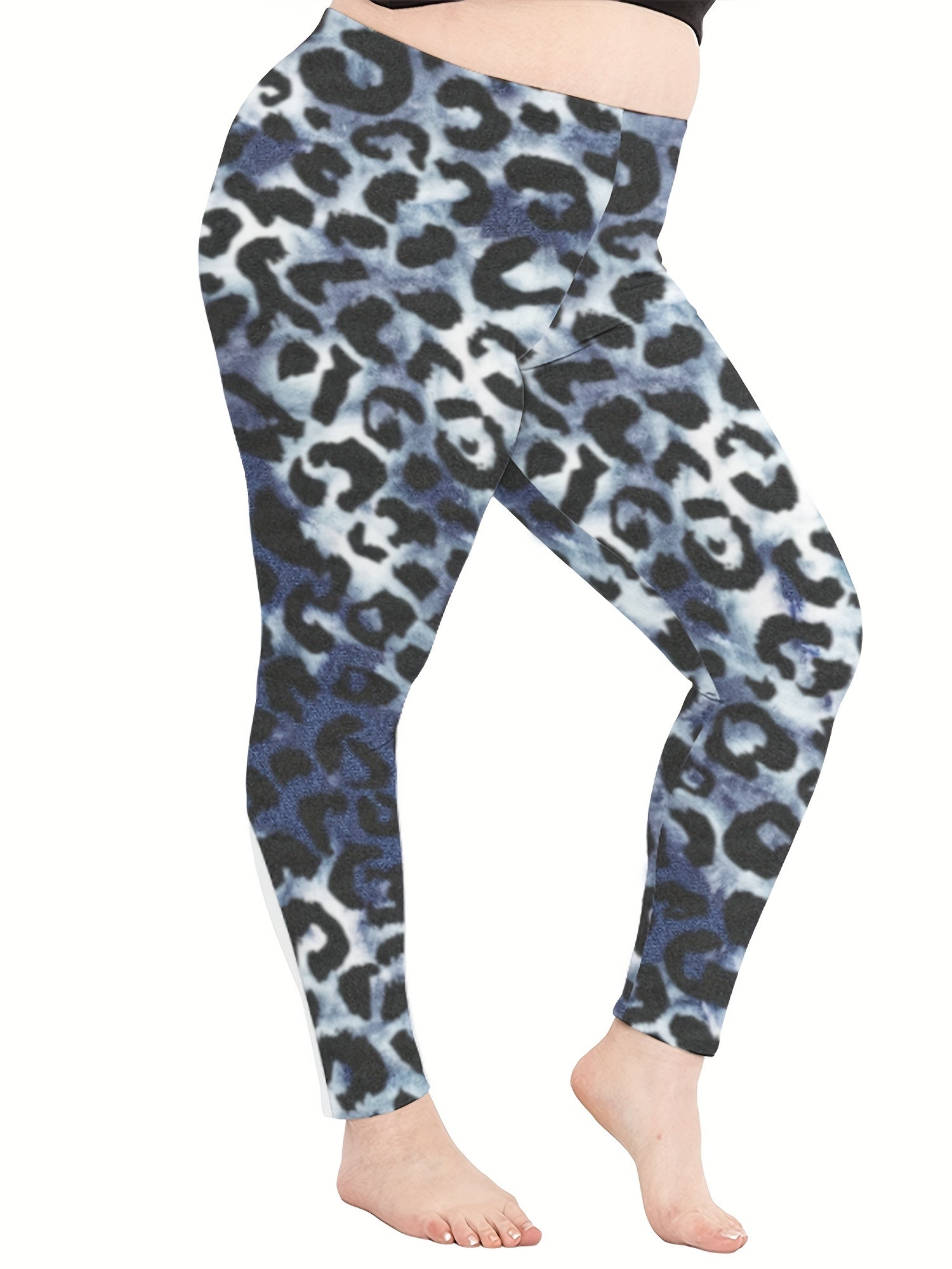  Tie Dye & Leopard Print High Rise Gym Yoga Pants
