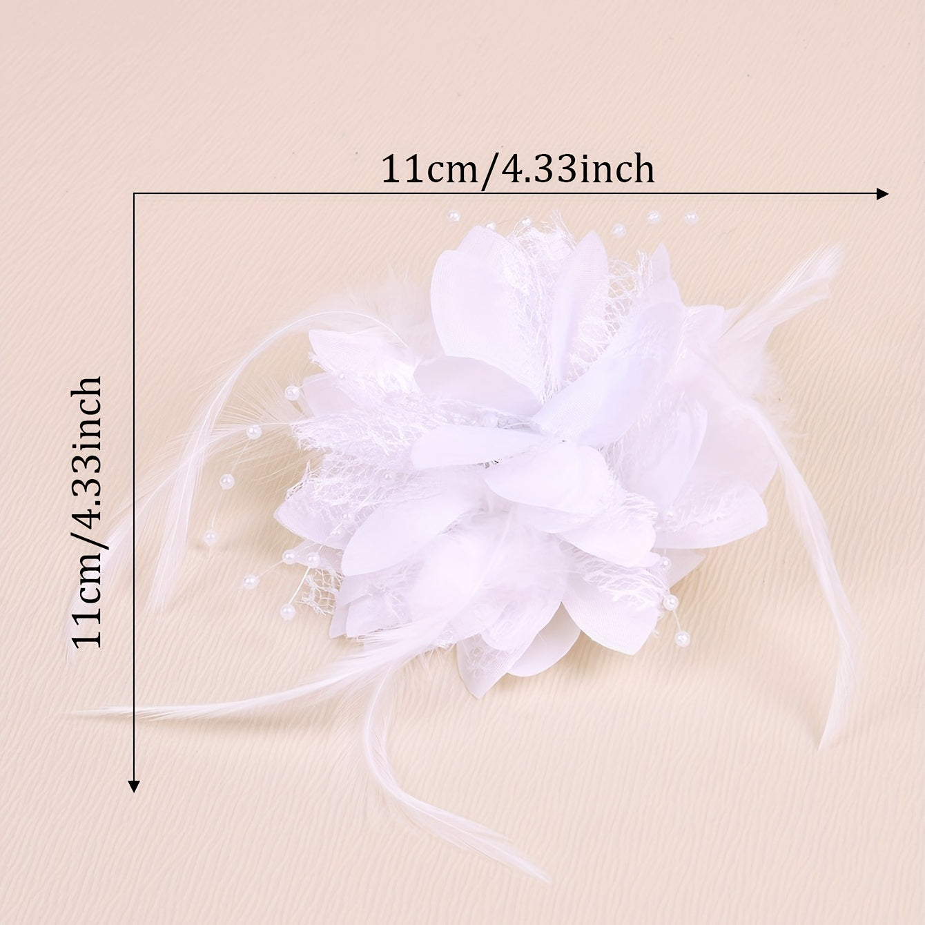 Mesh Flower Head Piece Faux Feather Head Piece Women's Hair Accessories